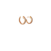 14k Rose Gold .25ct G SI1 Round Diamond Hoop Earrings